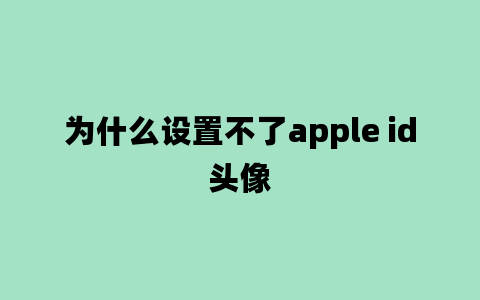 为什么设置不了apple id头像